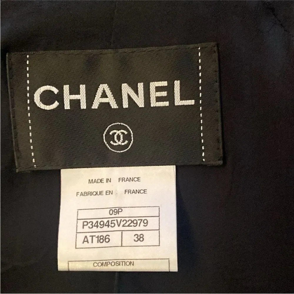 Chanel Elegant tweed Black Women's Jacket, M